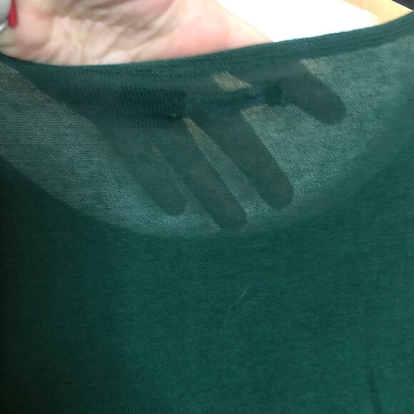 Gudrun Sjoden Oversize Green Tunic Sweater XL Cotton Long Sleeve XL Lagenlook - Picture 4 of 5